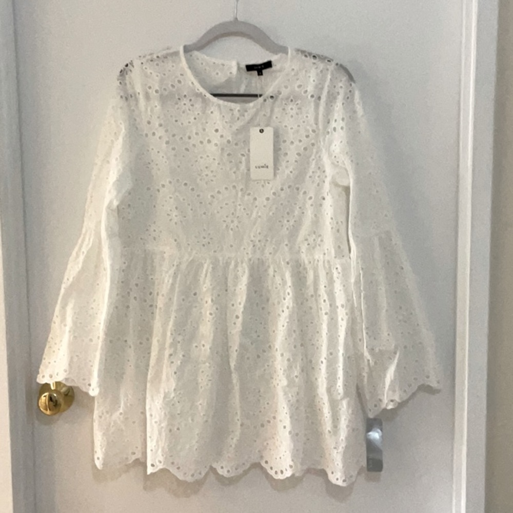 LUMIE White eyelet tunic / dress.